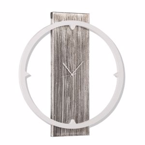 Show details for Grande orologio da parete design moderno decorativo argento bianco avorio Picture of Grande orologio da parete design moderno decorativo argento bianco avorio