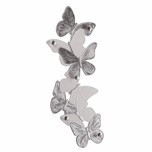 Picture of Grande appendiaibiti verticale orizzontale farfalle avorio argento per ingresso