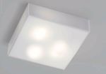 Glass ceiling lamp 40x40 white diffuser