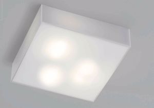 Picture of Glass ceiling lamp 40x40 white diffuser