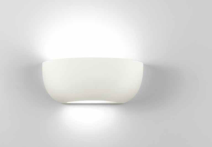Isyluce wall lamp white ceramic 23cm paintable