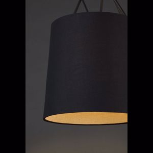 Tree pendant light in black fabric lampshade modern design