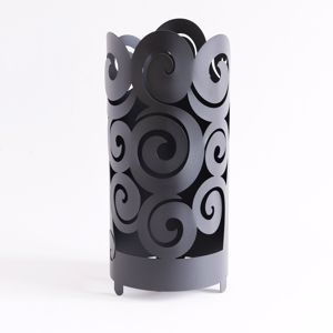 Picture of Portaombrelli metallo nero design moderno metallo traforato
