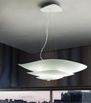 Linea light moledro modern pendant lamp in glass
