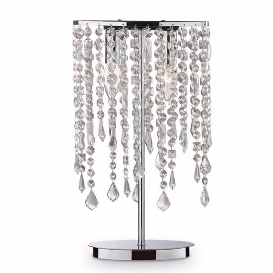 Picture of Ideal lux rain tl2 bedside lamp with crystals