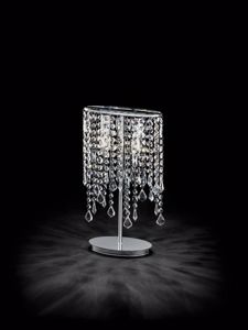 Picture of Ideal lux rain tl2 bedside lamp with crystals