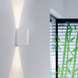 White modern led wall light double narrow light beam ip44
