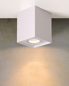 Picture of Ceiling light white metal shape with an adjustable light