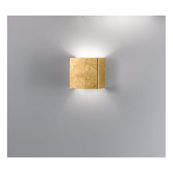 Picture of Antea luce goldie wall lamp cube 9cm gold g9