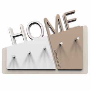 Picture of Callea design home wall key holder in caffelatte colour modern design