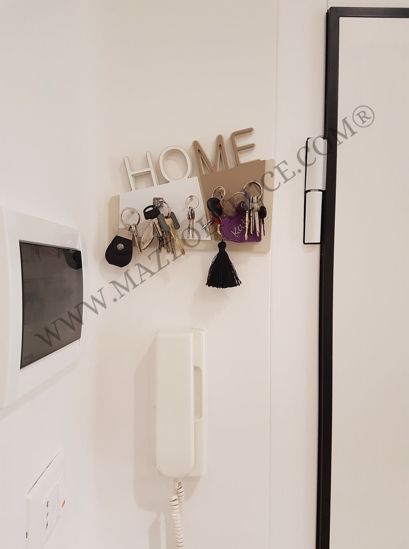 Picture of Callea design home wall key holder in caffelatte colour modern design
