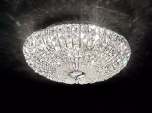 Picture of Ideal lux contemporary chrome ceiling lamp with crystal