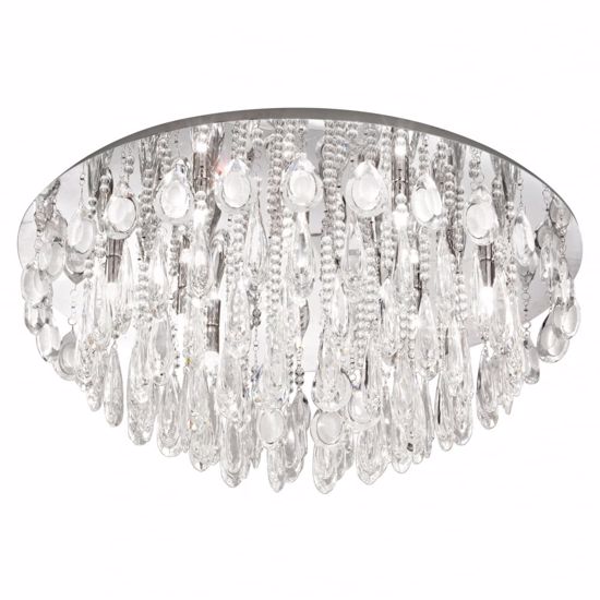 Picture of Eglo calaonda contemporary round ceiling lamp 76cm crystal