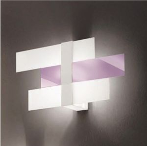 Picture of Linea light triad modern wall lamp 48x25 lilac