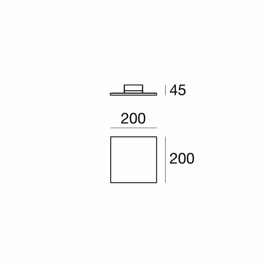 Picture of Linea light dublight led ceiling lamp 20x20cm 7w