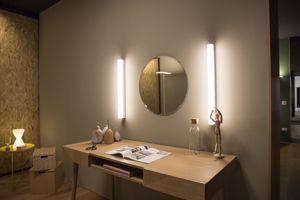 Linea light kioo wall lamp led for mirror polished aluminium 33cm