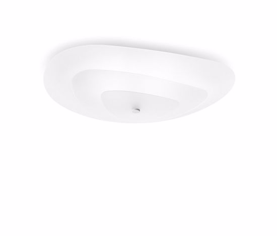 Picture of Linea light moledro ceiling lamp in white glass