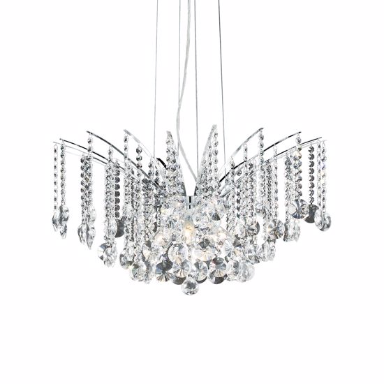 Picture of Ideal lux audi 77 pendant lamp crystals sp8 8 lights