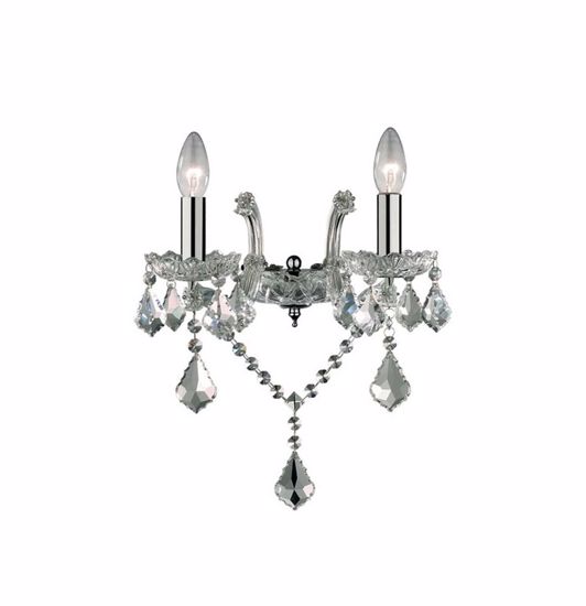 Ideal lux florian crystal wall lamp ap2 chrome