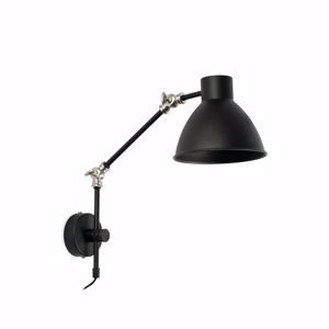 Picture of Faro extendable black wall lamp celia in metal