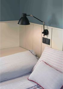 Picture of Faro extendable black wall lamp celia in metal