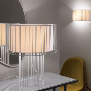 Picture of Faro linda table lamp white with shade essential design