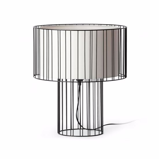 Picture of Faro linda table lamp black with white shade