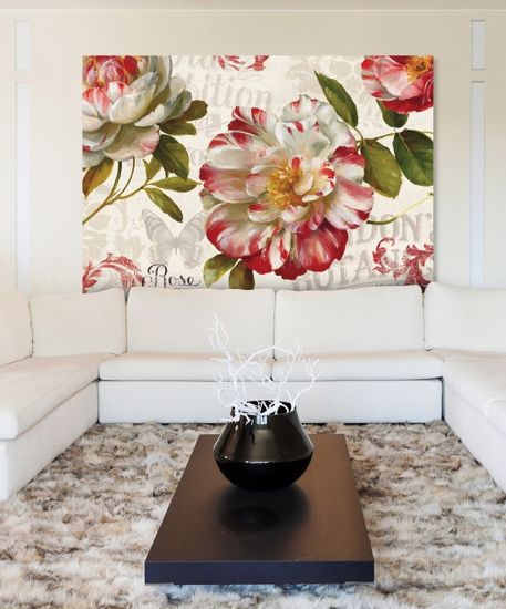 Picture of Wall art flowers print on canvas 70x40
