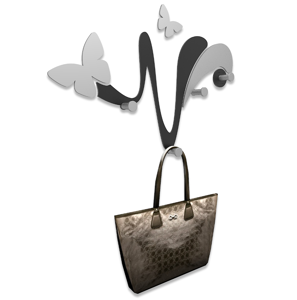 Picture of Callea design modern wall coat hooks butterfly black