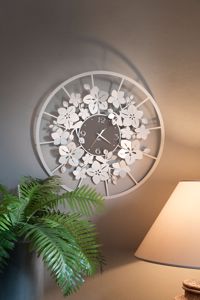 Picture of Orologio da parete fiori moderno sabbia