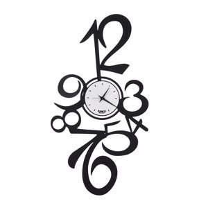 Picture of Orologio moderno da parete metallo nero bianco