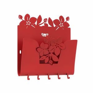 Picture of Fiori di loto appendichiavi da parete moderno rosso