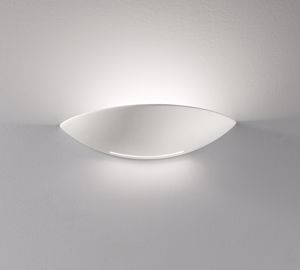 Picture of Modern plaster wall light white shell 25cm paintable ceramic