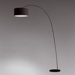 Picture of Faro papua black arch floor lamp with black shade