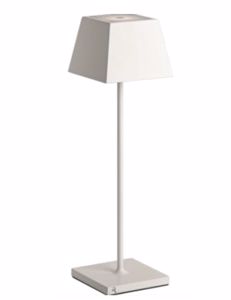 Picture of Rossini Siesta LED table lamp for outdoor restaurant white metal 2.2w 2700k 