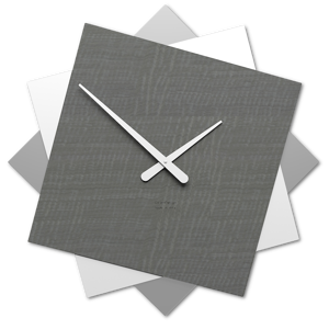 Callea design foy orologio grande da parete 60cm bianco radica grigia