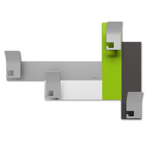 Picture of Callea design stripes 80 appendiabiti a muro moderno verde mela bianco grigio
