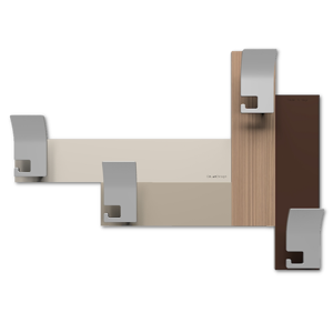 Picture of Callea design stripes 80 appendipanni moderno da muro noce canaletto marrone