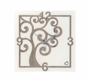 Picture of Orologio da parete moderno albero della vita rovere quadrato