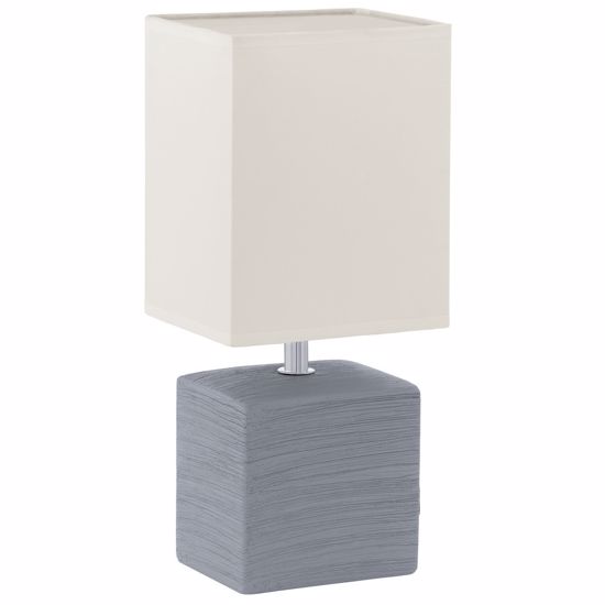 Picture of Eglo bedside lamp for bedroom grey & white