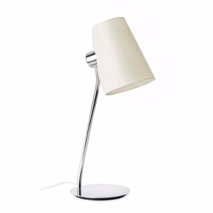 Faro barcelona lupe modern table lamp with shade in fabric