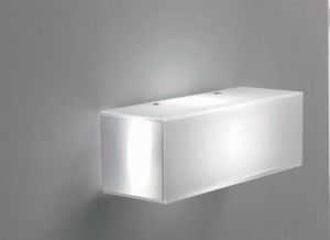 Picture of Applique moderna rettangolare vetro bianco lucido promozione fine scorte