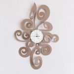 Arti e mestieri noemi wall clock modern design beige colour