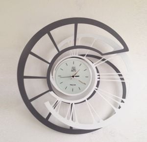 Picture of Arti e mestieri eclissi wall clock slate white eclipse