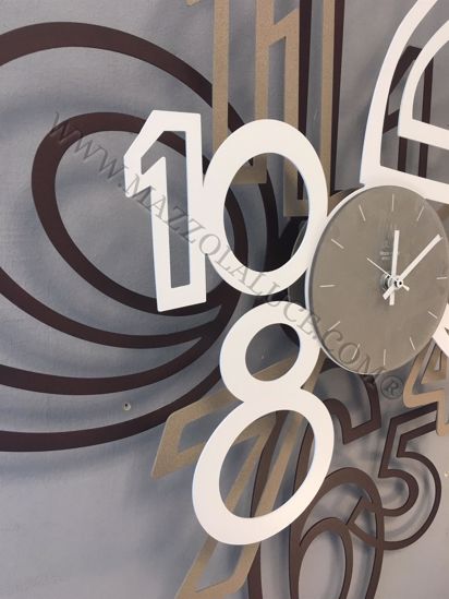 Arti e mestieri mimic big wall clock corten/beige/white