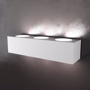 Picture of Grande applique led 6 luci bianco rettangolare biemissione