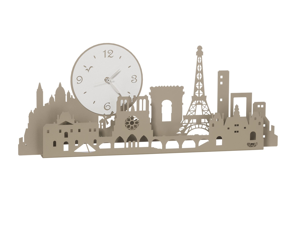 Picture of Orologio tour eiffel parigi colore sabbia e bianco