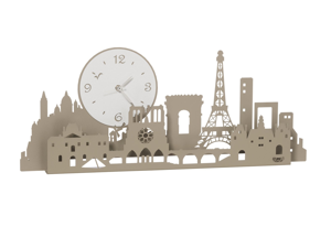 Orologio tour eiffel parigi colore sabbia e bianco