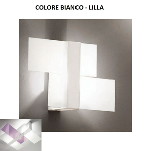 Picture of Linea light triad modern wall lamp 35x22 lilac