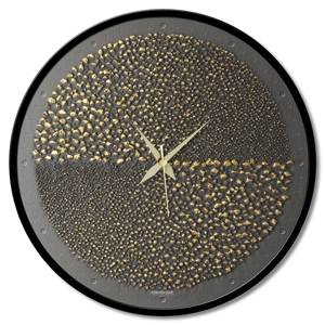 Picture of Orologio moderno da parete rotondo oro nero